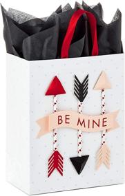 img 4 attached to 💝 Hallmark Paper Wonder 9-inch Be Mine Arrows Valentine's Day Gift Bag with Tissue Paper