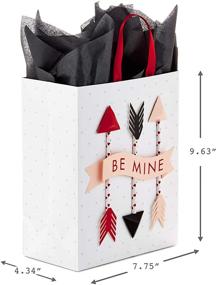 img 2 attached to 💝 Hallmark Paper Wonder 9-inch Be Mine Arrows Valentine's Day Gift Bag with Tissue Paper