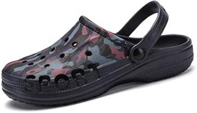 img 4 attached to PHILDA Camo Lightweight Slippers - Men's Anti Slip Shoes