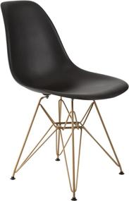 img 1 attached to 🪑 Stylish Design Guild Banks Black Chair with Gold Legs: Elevate Your Space with Elegance