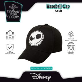 img 1 attached to 🎩 Disney Nightmare Before Christmas Men's Baseball Cap - Jack Skellington Hat, Dad Hat