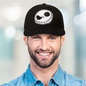 img 3 attached to 🎩 Disney Nightmare Before Christmas Men's Baseball Cap - Jack Skellington Hat, Dad Hat