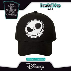 img 2 attached to 🎩 Disney Nightmare Before Christmas Men's Baseball Cap - Jack Skellington Hat, Dad Hat