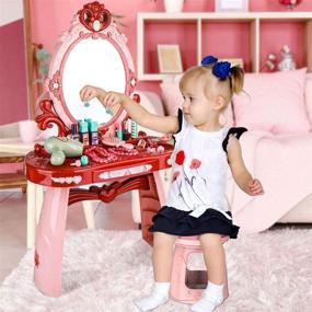 img 3 attached to 👸 Meland Vanity Set for Toddlers: Accessorize and Enhance Your Little One's Playtime