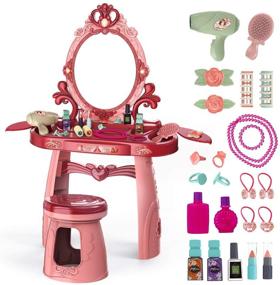 img 4 attached to 👸 Meland Vanity Set for Toddlers: Accessorize and Enhance Your Little One's Playtime