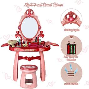 img 1 attached to 👸 Meland Vanity Set for Toddlers: Accessorize and Enhance Your Little One's Playtime