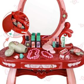 img 2 attached to 👸 Meland Vanity Set for Toddlers: Accessorize and Enhance Your Little One's Playtime