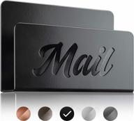 📫 outspirations metal mail holder and desk organiser: sleek minimalistic design in black logo