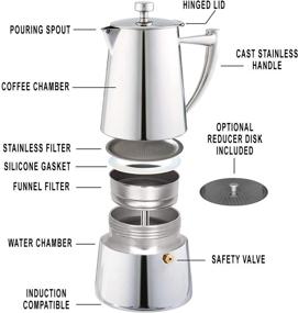 img 2 attached to ☕ Кофеварка Cuisinox Roma на 10 чашек из нержавеющей стали для плиты: непревзойденное качество заваривания