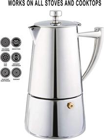 img 1 attached to ☕ Кофеварка Cuisinox Roma на 10 чашек из нержавеющей стали для плиты: непревзойденное качество заваривания