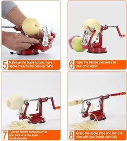 img 2 attached to 3 in 1 Heavy Duty Apple Peeler, Corer, and Slicer with Suction Base - Durable Die Apple Peelers