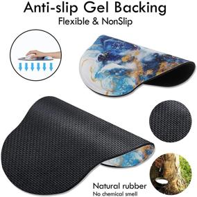 img 1 attached to 🖱️ Marble Mouse Pad with Keyboard Wrist Rest – Ergonomic Memory Foam Support for Pain Relief in Office or Home Working