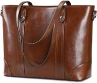 s zone leather laptop shoulder handbag logo