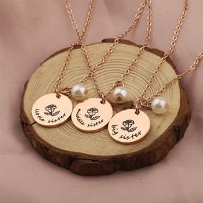 img 3 attached to Zuo Bao 3 Sister Necklace Set - Big Middle Little Sister Necklaces, Perfect Gift for Sisters, Best Friends