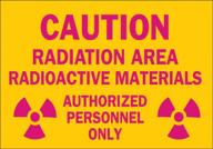 brady 25282 radiation radioactive authorized logo