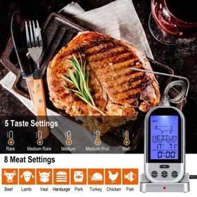 img 2 attached to 🌡️ Wireless Digital Meat Thermometer for BBQ, Cooking, Grilling, Smoker, Oven, Kitchen - Remote Meat Thermometer