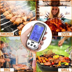 img 1 attached to 🌡️ Wireless Digital Meat Thermometer for BBQ, Cooking, Grilling, Smoker, Oven, Kitchen - Remote Meat Thermometer