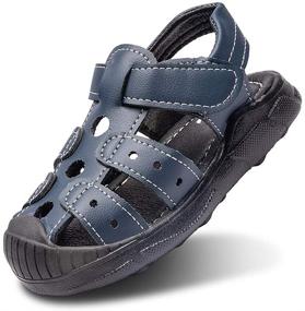 img 2 attached to HOBIBEAR Closed-Toddler Boys' Outdoor Sandals: Durable & Stylish Shoes for Active Play!