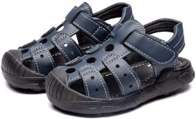 img 1 attached to HOBIBEAR Closed-Toddler Boys' Outdoor Sandals: Durable & Stylish Shoes for Active Play!