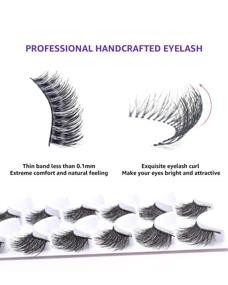 img 1 attached to Bella Hair False Eyelashes Variety Pack - 60 Pairs, Reusable Handmade Fake Eyelashes in 6 Styles - Specialized Natural Soft, Criss-Cross, Wispies Lashes for Daily Use, Casual Events, Daytime Outings, and More!