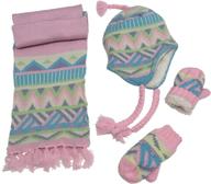 ❄️ charming snowflake knitted accessories for infants by nice caps: perfect for girls logo
