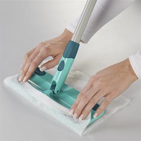 img 1 attached to 🧹 Efficient Floor Cleaning with Leifheit Click System Clean and Away Wiper - 5-pack Turquoise Cleaning Pads