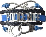 💙 police wife jewelry: optimized police wife bracelet with proud charm - ideal gift for wife logo