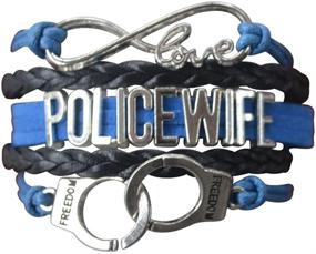 img 1 attached to 💙 Police Wife Jewelry: Optimized Police Wife Bracelet with Proud Charm - Ideal Gift for Wife