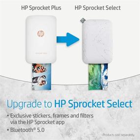 img 3 attached to 🖨️ Принтер для мгновенной печати HP Sprocket Plus - Печать фотографий на 30% больше на клейкой бумаге размером 2,3x3,4 дюйма, белый (2FR85A)