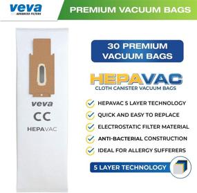 img 3 attached to 🧹 30-Pack Premium CC HEPA Vacuum Bags with Odor Fighting Technology | Compatible with Oreck Type CC Hypo-Allergenic Models XL5, XL7, XL21, 2000-9000