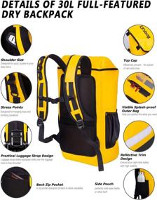 img 3 attached to IDRYBAG 30L Waterproof Dry Bag Backpack - Ultimate Floating Dry Backpack for Water Sports and Marine Activities
