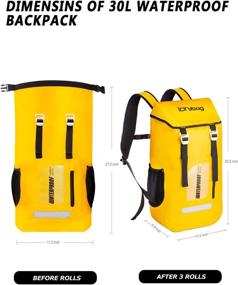 img 2 attached to IDRYBAG 30L Waterproof Dry Bag Backpack - Ultimate Floating Dry Backpack for Water Sports and Marine Activities