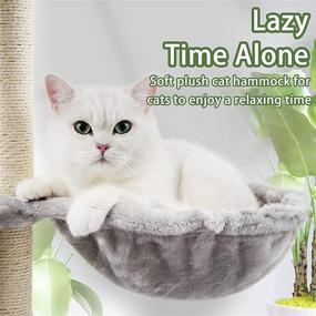 img 2 attached to 🐱 Bolux Cat Tree with Sisal Scratching Posts, Multi-Level Cat Tower with Plush Perch Condo, Large Kittens Tree with Activity Play Platform, Pet Stand Furniture with Hammock for Indoor Cat