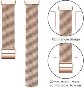 img 2 attached to Eyamumo Stainless Steel Mesh Band for Fitbit Versa 3 / Fitbit Sense, Adjustable and Breathable Replacement Wristband for Women and Men, Small Size, Rose Gold