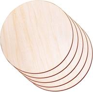 🪵 craft wood circles: audab 5 pack 14 inch round wood discs for unfinished crafts, wood burning, door hangers & more logo