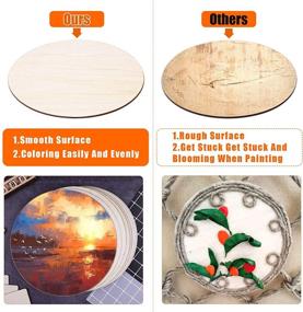 img 1 attached to 🪵 Craft Wood Circles: Audab 5 Pack 14 Inch Round Wood Discs for Unfinished Crafts, Wood Burning, Door Hangers & More