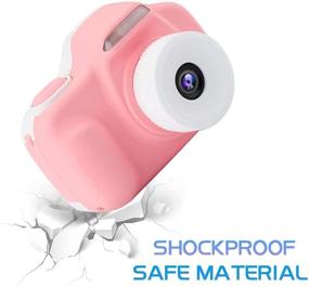 img 2 attached to 📸 Pink Kids Camera for Girls: 12MP Selfie Digital Camera, Child-friendly & Shockproof for Age 4-9, Ideal Christmas & Birthday Gift with 16GB SD Card Included