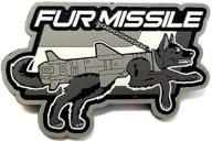 stealthy urban/swat black mil-spec monkey fur missile pvc morale patch – perfect for tactical gear logo