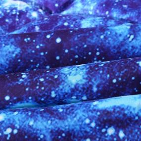 img 1 attached to 🌌 Wowelife Blue Galaxy 3D Outer Space Comforter Sets Queen - 5 Piece Bedding Sets with Printed Comforter for Adults and Teens