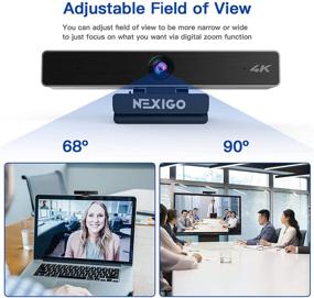 img 1 attached to 📷 NexiGo N950 4K Zoomable Webcam with 5X Digital Zoom, Sony Sensor, and Dual Stereo Microphone - Low Light Correction for Zoom, Skype, MS Teams - Laptop, MAC, PC, Desktop