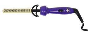 img 3 attached to 🔥 Hotter x2 - Ceramic Electrical Pressing Comb - Purple & Gold - Up to 450° - 360° Swivel Cord - Worldwide Dual Voltage+