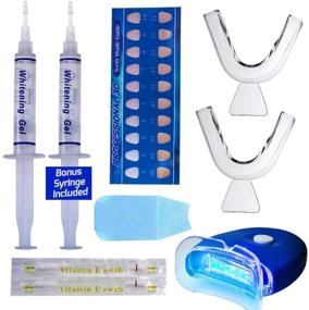 img 3 attached to 🦷 DentaPro 2000 3D Teeth Whitening Kit – Deluxe Edition Including LED Light, (2) 5ml Gel Syringes, Custom Moldable Tray (2), Vitamin E Swab (2), Shade Guide – Achieve Visible Results in Just One Use!