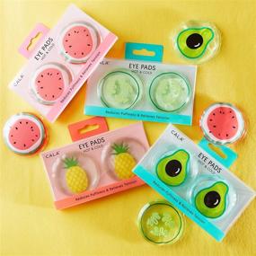 img 1 attached to 🍉 Cala Hot and Cold Eye Pads - Refreshing Watermelon Eye Mask for Puffiness and Tension Relief (69163)
