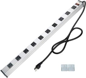 img 4 attached to 🔌 10 Outlet Plugs Heavy Duty Metal Power Strip: Reliable Aluminum Workshop Socket with 4FT Long Cord, Power Switch, 15A, 125V, 1875W