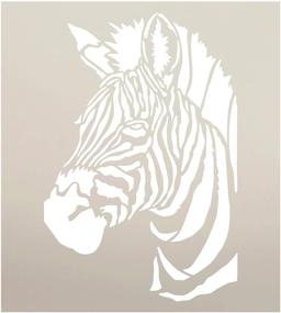 img 1 attached to 🦓 Zebra Portrait Stencil by StudioR12 - Zoo Animals Craft Educational Play Room DIY Creativity Fun Kids Gift - Family School Nursery Home Decor - Reusable Mylar Template - Paint Wood Sign (9" x 10")