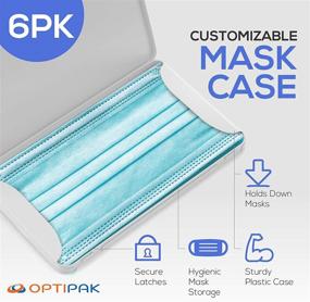 img 3 attached to 📦 Opti-Pak 6 PK - Personalized Face Mask Holder Case + Fun Stickers - Slim Plastic Storage Box for Masks - Keep Masks Clean and Customized (Assorted Black, Purple, Gray)