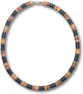 🌴 authentic native treasure wood coco bead surfer necklace with sturdy twist lock clasp - 14-22 inch length logo