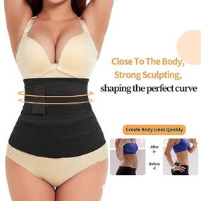 img 2 attached to Women's Bandage Wrap: Invisible Waist Trainer Tape with Wrapped Lumbar Support Belt