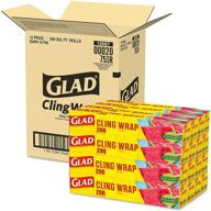 пленка для продуктов питания glad clingwrap - рулон 200 квадратных футов (упаковка из 12 штук) - лучшее предложение в упаковке на вес. логотип