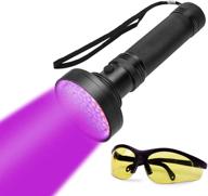 🔦 youthink flashlight pet stain urine finder: illuminate & detect with 100 bright leds and glasses logo